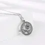 Urn Necklaces for Ashes Oxidized Silver 925 for Women,Cremation Jewelry for Ashes Keepsake Memorial Pendant Necklace Gifts for Best Friends