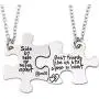 COLORFUL BLING 2PCS Best Friends Necklaces BFF Friendship Matching Puzzle Necklace Long Distance Friendship Gifts for Women Teen Girls COLORFUL BLING 2PCS Best Friends Necklaces BFF Friendship Matching Puzzle Necklace Long Distance Friendship Gifts for Women Teen Girls