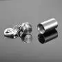 HooAMI Pet Paw Heart Charm & Cylinder Memorial Urn Necklace Stainless Steel Cremation Jewelry