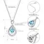 Sllaiss 925 Sterling Silver Infinity Pendant Necklace Blue Heart Swarovski Crystal Sapphire 18K Endless Pendant Necklace for Women Jewelry Gift for Anniversary Sllaiss 925 Sterling Silver Infinity Pendant Necklace Blue Heart Swarovski Crystal Sapphire 18K Endless Pendant Necklace for Women Jewelry Gift for Anniversary