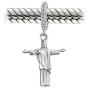 Tourism Brazil Vacation Christo Redentor Brazilian Landmark Jesus Christ Dangle Charm Bead For Women Teen .925 Sterling Silver Fits European Bracelet