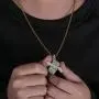 TOPGRILLZ Iced Out Pendant US Dollar Money Style 14K Gold Plated Cubic Zircon Necklace for Men Women Hip Hop Rock Jewelry Gifts