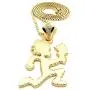GWOOD Juggalo with Cleaver Pendant 30 Inch Long Box Link Necklace GWOOD Juggalo with Cleaver Pendant 30 Inch Long Box Link Necklace