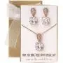 A+O Mother of The Bride or Groom Gift, Cushion Cut Wedding Jewelry Set in Silver, Gold, Rose Gold A+O Mother of The Bride or Groom Gift, Cushion Cut Wedding Jewelry Set in Silver, Gold, Rose Gold