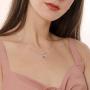 Yeehung 925 Sterling Silver Necklace for Women 14K Gold Plated Silver Heart Pendant Necklace with Cubic Zirconia High-end Birthday Gifts for Women Fashion Jewelry