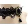ETERNITY J. Retro Handmade Craft Lace Royal Court Vampire Choker Gothic Necklace Bracelet Black Pendant Chain