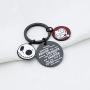 AKTAP The Nightmare Before Christmas Inspired Keychain Jack Skellington & Sally Jewelry You’re Braver Than You Believe