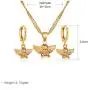 HUJUON Gold Angel Baby Necklace Hoop Earring Set for Women.Cherub Angel Wing Guardian Dangle Earring Pendant Necklace HUJUON Gold Angel Baby Necklace Hoop Earring Set for Women.Cherub Angel Wing Guardian Dangle Earring Pendant Necklace