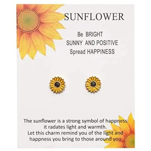 cmoonry Handmade Boho Style Sunflower Bracelet Friendship Jewelry for Women Girl Gift for Family Friends