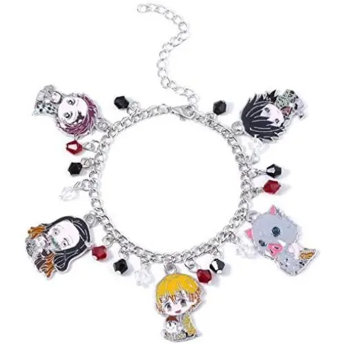 retsamradassaT Demon Slayer Kimetsu no Yaiba Bracelet Jewelry Pendant Charm