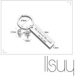 LLsuy PA Physical Therapy Assistant Gift PA Graduation Gift She Believed She Could So She Did Medical Caduceus Keychain