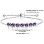 Gem Stone King Purple Amethyst 925 Sterling Silver Adjustable Bracelet 2.52 Ctw Gemstone Birthstone Gem Stone King Purple Amethyst 925 Sterling Silver Adjustable Bracelet 2.52 Ctw Gemstone Birthstone
