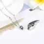 Angel Wings Cremation Jewelry for Ashes Pendant Stainless Steel Memorial Urn Necklace for Human/Pets Keepsake Women Men Angel Wings Cremation Jewelry for Ashes Pendant Stainless Steel Memorial Urn Necklace for Human/Pets Keepsake Women Men