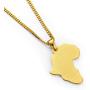 Aiyo Nice Hip Hop Jewelry 75cm Long Chain Platinum 18K Gold Plated African Map Pendant Necklace