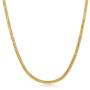 The Bling Factory 1.5mm Diamond-Cut 14k Yellow Gold Plated Round Snake Chain Necklace