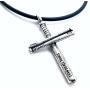 FORGIVEN JEWELRY Baseball Bat Cross Necklace in Silver