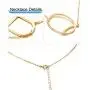 ETHOON Sideways Initial Necklace Gold Filled Stainless Steel Alphabet Personalized Necklace Name Jewelry A-Z Chain 17''+2''