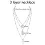 ORAZIO 2PCS Layered Choker Necklaces for Women Tag Coin Cross Crucifix Blessed Virgin Mary Pendant Necklace Chain Silver Tone Gold Tone