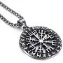 Elfasio Mens Stainless Steel Necklace Chain Viking Valknut Pirate Compass Symbol Pendant Jewelry 18-30inch Elfasio Mens Stainless Steel Necklace Chain Viking Valknut Pirate Compass Symbol Pendant Jewelry 18-30inch