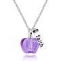 Stainless Steel Faith Pendant Necklace with Mustard Seed in Apple Shape Openable Bottle Case Charms Christian Necklaces Y786