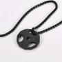 U7 Men Women Fitness Dumbbell Necklace Stainless Steel Weight Plate Barbell Chain Pendant Necklace,Customizable