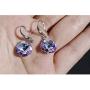 Crystal Jewelry Set for Women - Elegant 14k White Gold Plated Sparkly Round Crystal Cubic Zirconia CZ Rhinestone Necklace Earring Set for Grils Wedding Party Prom Bride Bridesmaids Gift Costume Jewelry