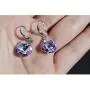 Crystal Jewelry Set for Women - Elegant 14k White Gold Plated Sparkly Round Crystal Cubic Zirconia CZ Rhinestone Necklace Earring Set for Grils Wedding Party Prom Bride Bridesmaids Gift Costume Jewelry