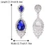 BriLove Womens Wedding Bridal Crystal Teardrop Cluster Beaded Chandelier Dangle Pierced Earrings BriLove Womens Wedding Bridal Crystal Teardrop Cluster Beaded Chandelier Dangle Pierced Earrings