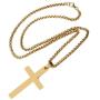 Cross Necklace for Men, Stainless Steel Cross Pendant Necklaces，18-32 inches Chain Silver Gold Black Cross Necklace