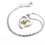 Beads & Pearls Jewelry Stainless Steel Shamrock Four Leaf Clover Charm Pendant Necklace for Women | St Patricks Day Gifts, 18'' + 2'' Extender