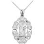 Religious Jewelry by FDJ Blessed Our Lady of Guadalupe Miraculous Medal Charm Necklace in 925 Sterling Silver