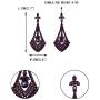 EVER FAITH Womens Bridal Wedding Jewelry Crystal Art Deco Boho Style Rhombus Leaf Drop Pierced Earrings