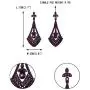 EVER FAITH Womens Bridal Wedding Jewelry Crystal Art Deco Boho Style Rhombus Leaf Drop Pierced Earrings