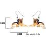 DUOWEI Acrylic Adult German Shepherd Dog Earrings Dangle Drop Jewelry Charms Gifts for Women Teen Girls Kids