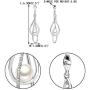 EVER FAITH Womens Austrian Crystal Simulated Pearl Twist Chandelier Teardrop Dangle Earrings Clear