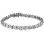 Diamond ''X'' Bracelet (1/10 cttw, I-J Color, I2-I3 Clarity), 7.25''