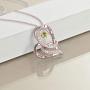 TOUPOP Infinity Heart Necklace with Beating Birthstone Sterling Silver I Love You Always and Forever Pendant Necklace Mothers Day Jewelry Gifts for Women Mom Friend Wife Birthday