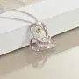 TOUPOP Infinity Heart Necklace with Beating Birthstone Sterling Silver I Love You Always and Forever Pendant Necklace Mothers Day Jewelry Gifts for Women Mom Friend Wife Birthday