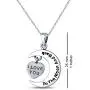 Charmsy Sterling Silver Jewelry Inspiration Engraved Pendant Necklace with Cable Chain for Women Teen