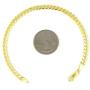 Nuragold 14k Yellow Gold 4.5mm Cuban Curb Link Chain Bracelet, Mens Womens Lobster Lock 7'' 7.5'' 8'' 8.5'' 9''
