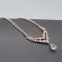 UDORA Crystal Teardrop Necklace Earrings Jewelry Set with Bracelet Party Prom Wedding