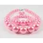 Shineland Simple Large Big Simulated Pearl Statement Necklace Bracelet and Earrings Jewelry Set (Pink) Shineland Simple Large Big Simulated Pearl Statement Necklace Bracelet and Earrings Jewelry Set (Pink)