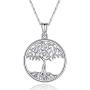 Tree of Life Necklace 925 Sterling Silver Family Tree Pendant 18'' Chain,Dainty Tree of Life Pendant Charm Jewelry for Women Mom Grandma Teen Girls with Fine Jewelry Box