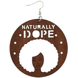 AONJU Womens Wooden Hollow African Dangle Earrings