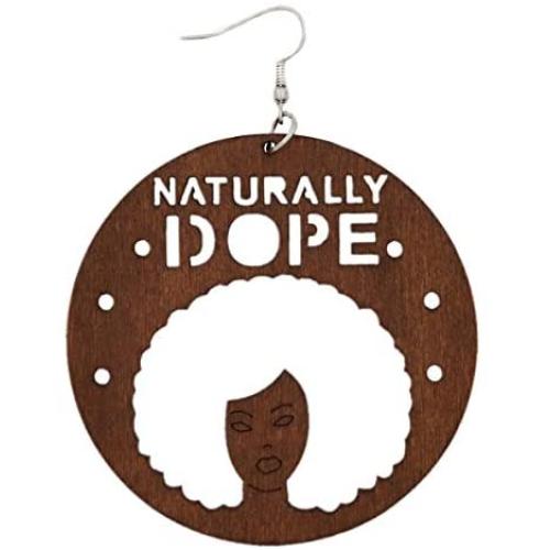 AONJU Womens Wooden Hollow African Dangle Earrings