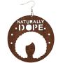 AONJU Womens Wooden Hollow African Dangle Earrings