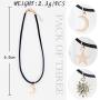 Yean Star Moon Choker Necklace Sun Pendant Necklaces Gold Layered Jewelry for Women and Girls(Pack of 3)