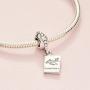 Pandora Jewelry Passport Travel Dangle Cubic Zirconia Charm in Sterling Silver