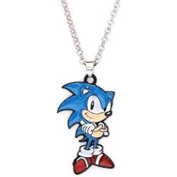 DALAOCU Anime Game Theme Sonic The Hedgehog Pendant Necklace Quality Cosplay Jewelry