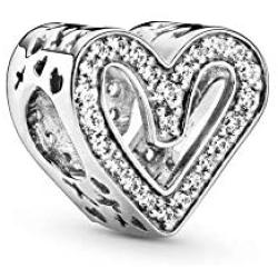 PANDORA Sparkling Freehand Heart, Clear CZ